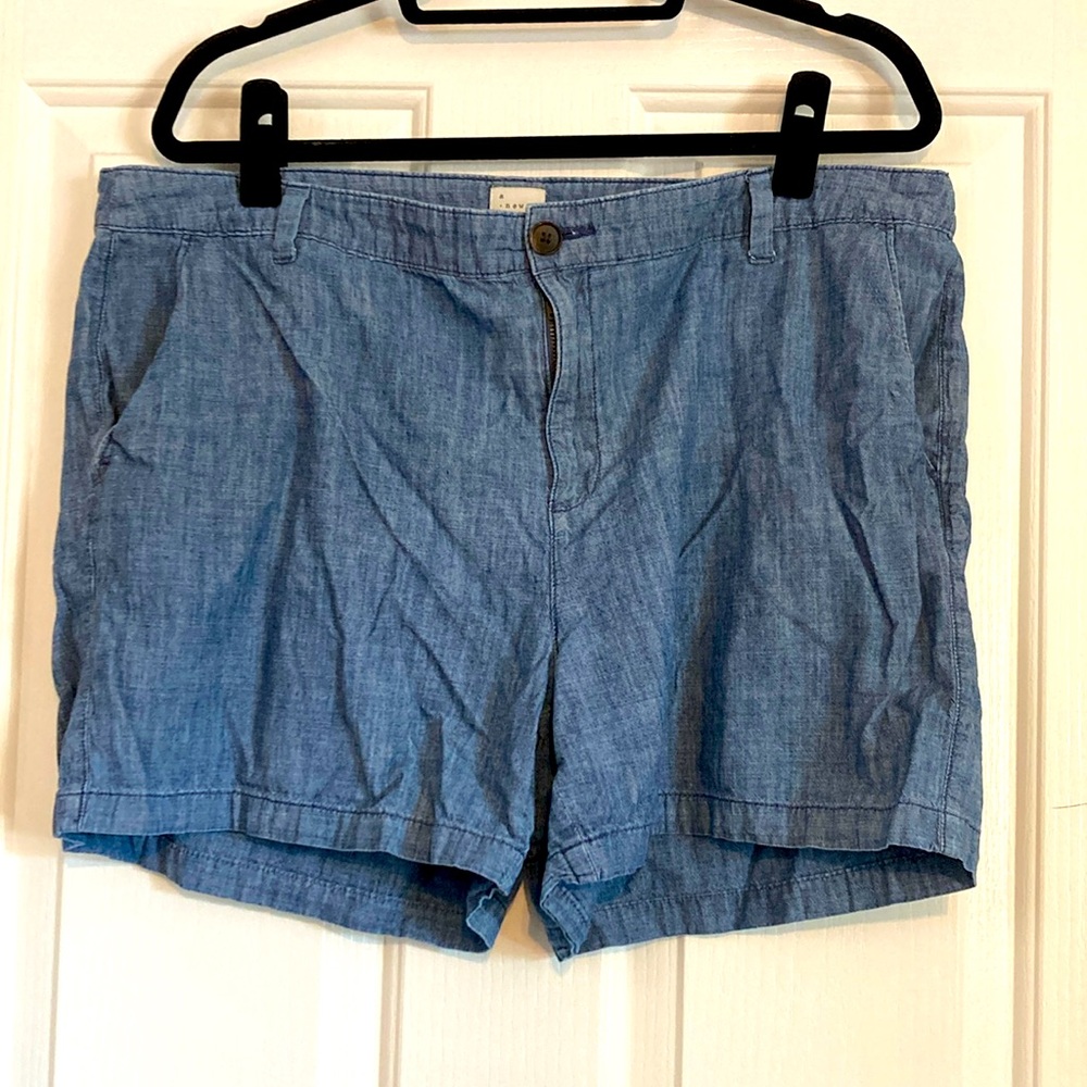 Cotton Blue Denim Comfortable Shorts - A New Day Size 18